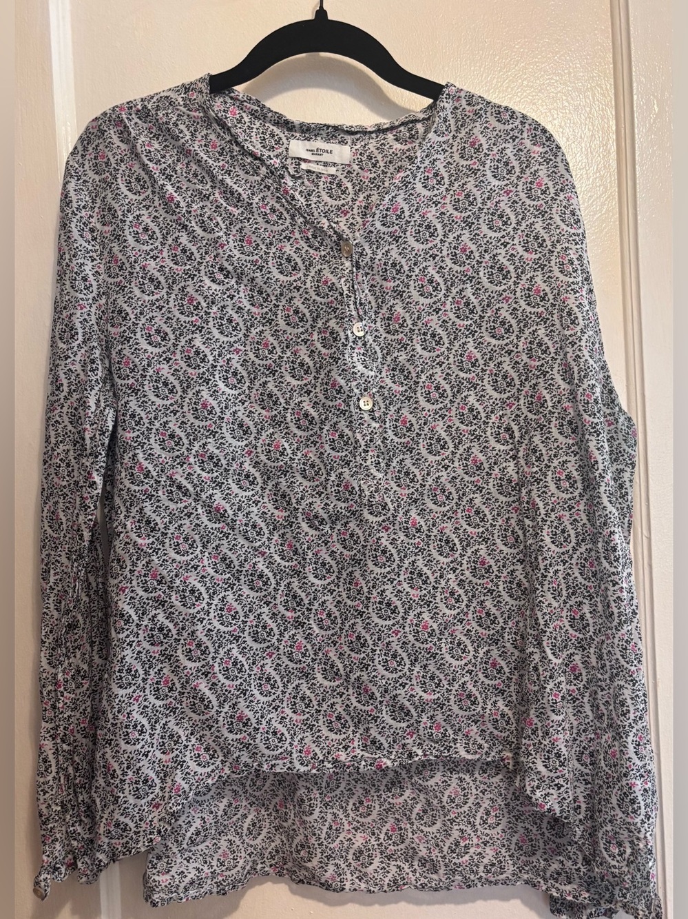 Isabel Marant Étoile Maria Floral Cotton Blouse Size EU 44 large French Boho Top